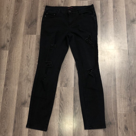 Distressed Black Denim Jeans - Picture 2 of 4